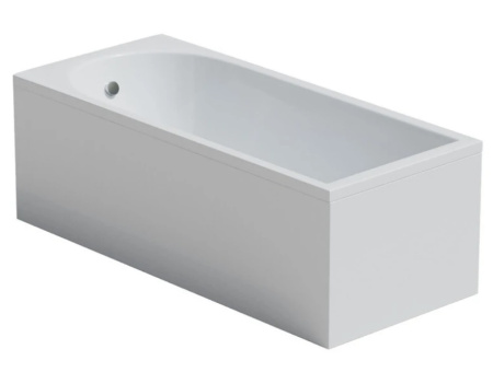 Ванна Corpa Nera Francesca 170х75 см, акриловая, цвет- белая, (без гидромассажа, рамы, сифона, фронтальной панели) прямоугольная, встраиваемая/приставная, универсальная
