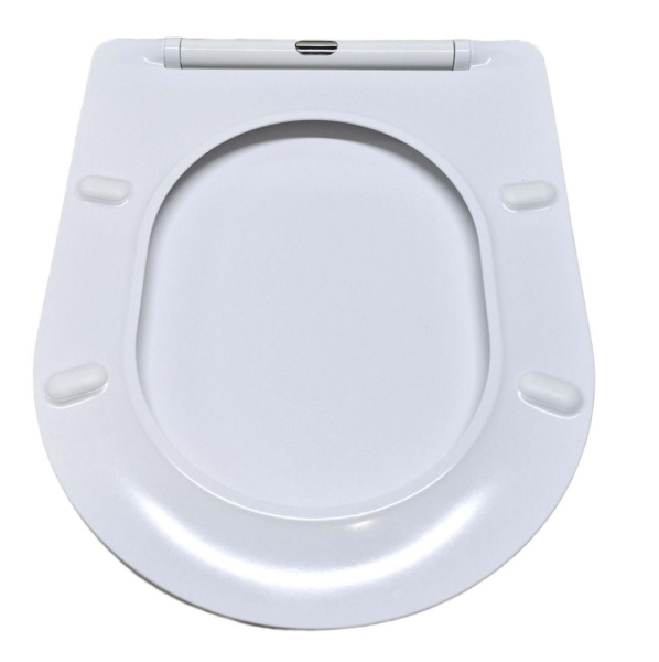 Cиденье для унитаза Aquatek Классик 46х36х3,4 см дюропласт, цвет белый, с крышкой, быстросъемное, микролифт (SoftClose), крепление