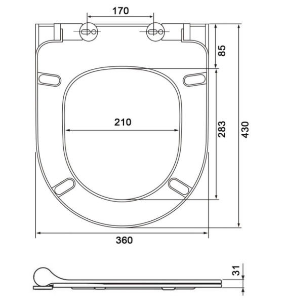 Cиденье для унитаза Aquatek Либра New 43х36х3,1 см дюропласт, цвет белый, с крышкой, быстросъемное, микролифт (SoftClose), крепление