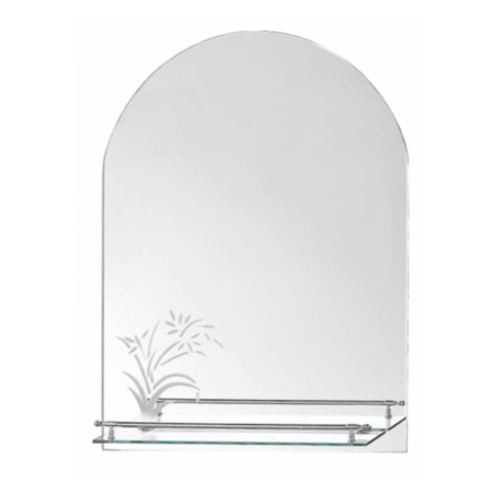 Зеркало LEDEME 50х70 см с полочкой, форма арка, для ванной комнаты L632