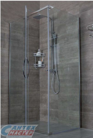 Душевое ограждение Alex Baitler 120х90 профиль хром прозрачное стекло AB 214-120
