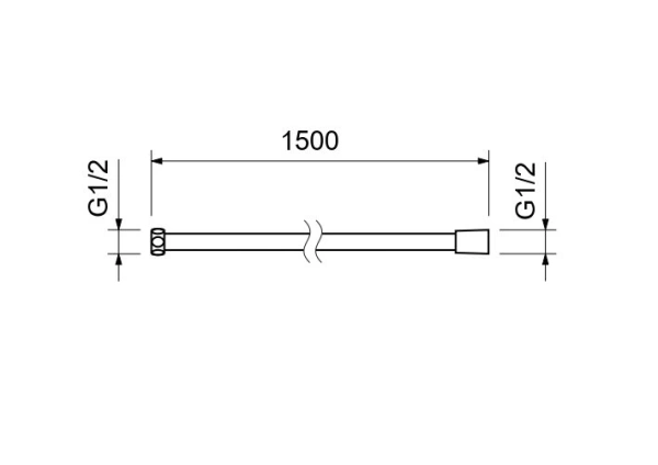 Шланг для душа Aquatek AQ2105BG 1500 мм 1/2"х1/2"вн. нержавеющая сталь, цвет шлифованное золото, защита шланга от перекручивания