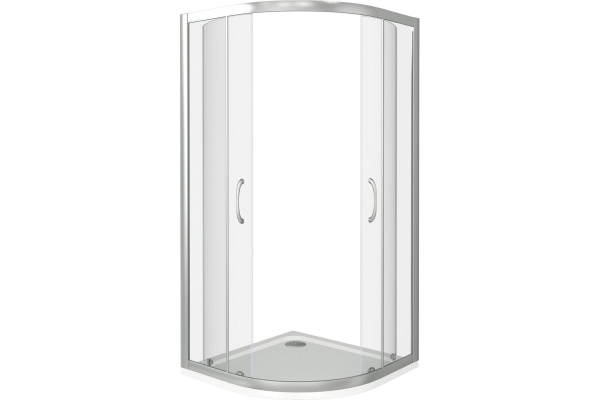 Душевое ограждение BAS Latte R-80-С-WE 80х80x185 прозрачное стекло