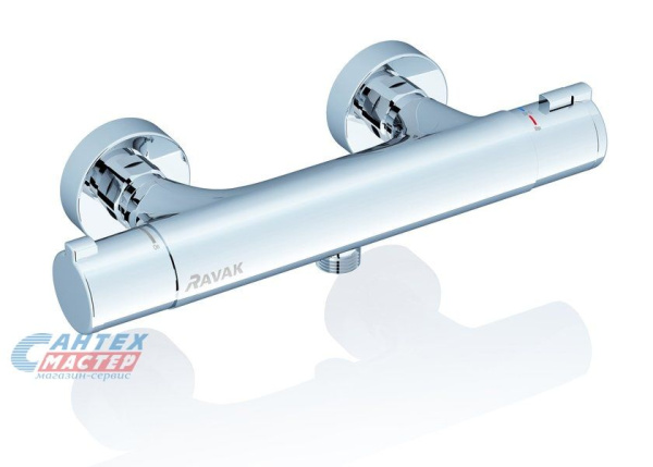 Смеситель для душа Ravak TE 032.00/150 термостатический, хромированный, настенный, без излива/шланга/лейки, латунь хром Смеситель для душа Ravak TE 032.00/150 термостатический, хромированный, настенный, без излива/шланга/лейки, латунь хром