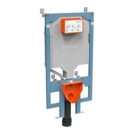 Инсталляция для подвесного унитаза Vitra VPro, (без клавиши смыва, кнопки), система для подвесного унитаза, со скрытым смывным бачком (бак), комплект, размеры рамы (каркас), 570х1130х105/135 мм, в капитальную стену и пол