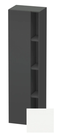 Пенал Duravit DuraStyle, 50x36x180 см, подвесной, (левый), с дверцей, с закрытыми/открытыми полками, цвет: графит/белый матовый, в ванную комнату