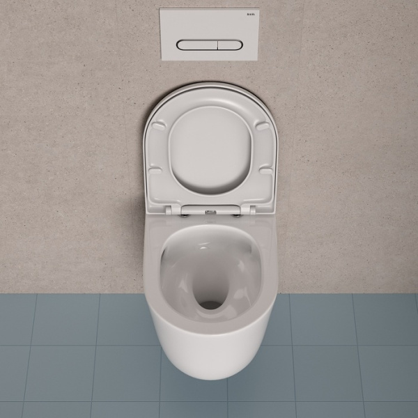 Унитаз подвесной IDDIS Slide горизонтальный (прямой, в стену) выпуск, безободковый, смыв торнадо, с быстросьемным сиденьем микролифт, с крышкой (сиденье) дюропласт, цвет белый SLIRDSEi25