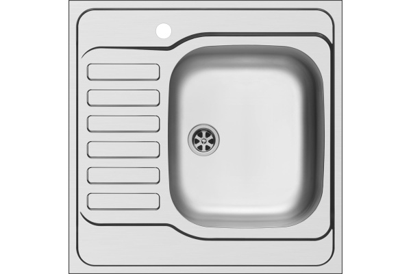 Мойка Pyramis International 60х60х15 см накладная, сатин, правая, нержавеющая сталь 102991201 Мойка Pyramis International 60х60х15 см накладная, сатин, правая, нержавеющая сталь 102991201