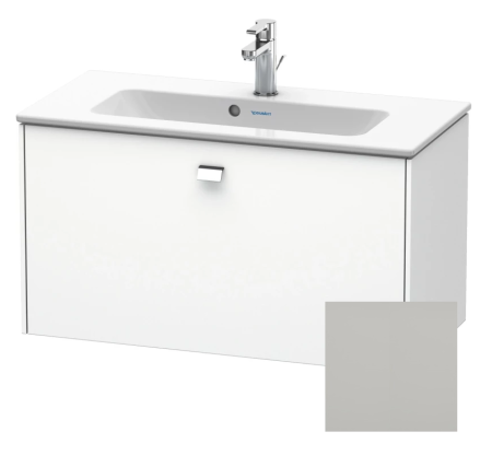 Тумба под раковину для консоли/столешницы Duravit Brioso 82х48х44,2 см, подвесная, ДСП, цвет: бетонно-серый, 1 выдвижной ящик, прямоугольная