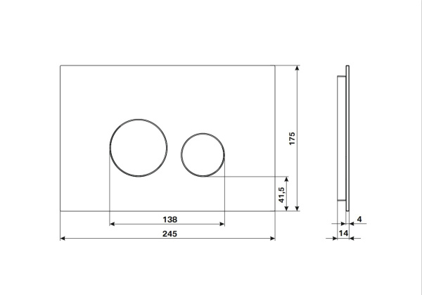 Кнопка смыва KK-POL M11 Omnes Orbis Gelida прямоугольная, цвет бежевый матовый, стекло, клавиша управления для сливного бачка, инсталляции унитаза, двойная, механическая, панель, универсальная, размер 245х175х14 мм
