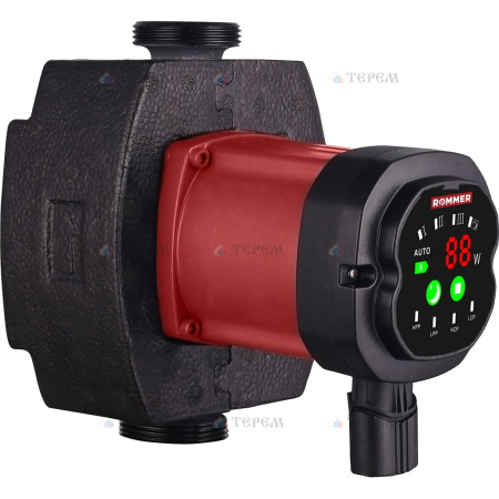 Насос циркуляционный ROMMER ERTI 25/40-130, с гайками и теплоизоляцией, L130 мм, напор 4 м, 22Вт, 220 В, повышающий давление, для систем отопления частных домов, квартир