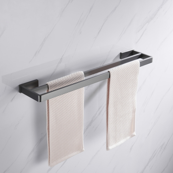 Полотенцедержатель ABBER Westen двойной, настенный, неповоротный, 600 мм нержавеющая сталь, для полотенец, в ванную/туалет/душевую кабину, цвет никель AA1757NG