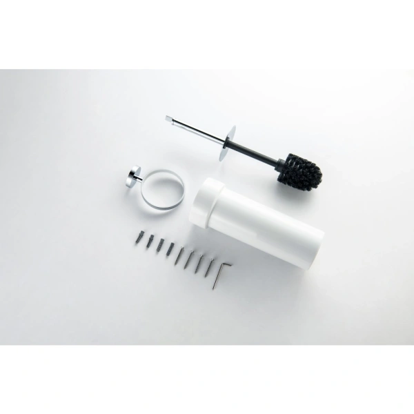 Ершик для унитаза Aquatek Бетта настенный, материал латунь/керамика/пластик, округлый, для туалета/унитаза, ванную комнату/туалет, цвет хром