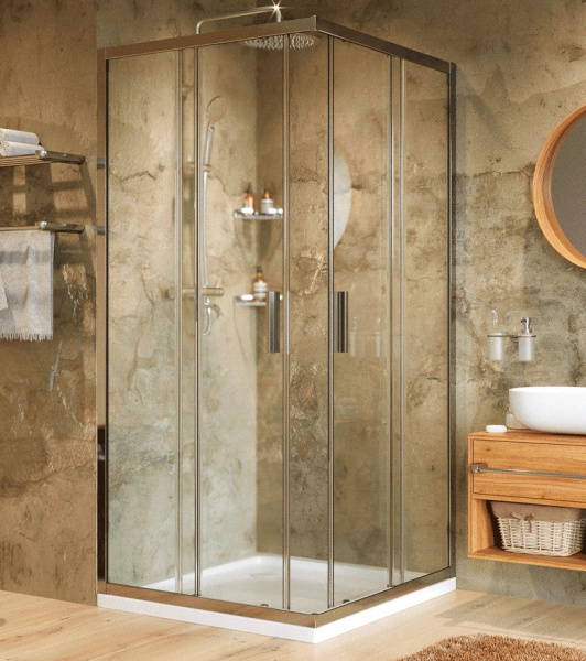 Душевой уголок WasserKRAFT Lippe 45S, 120х90 см, без поддона, прямоугольный, пристенный, стекло прозрачное, (без сифона) без крыши, раздвижной, стеклянный, пластиковый, алюминиевый профиль (хром)
