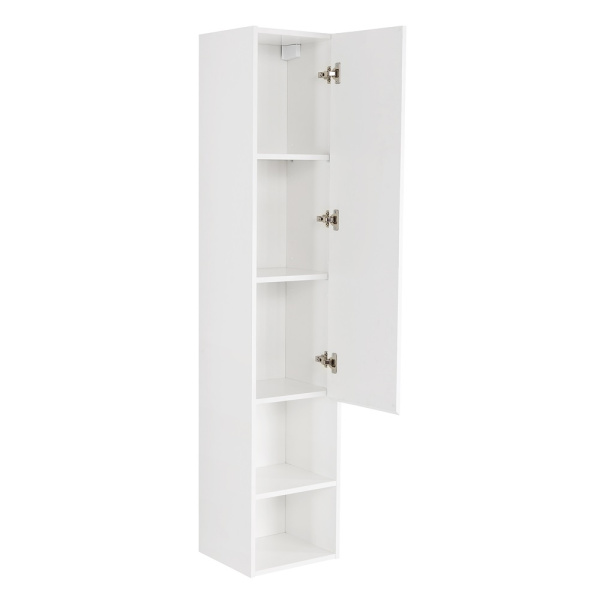 Пенал BelBagno Kraft, 33х30х160 см, подвесной, правый, 1 распашная дверь/1 открытая полка, механизм доводчика, цвет белый матовый, в ванную комнату
