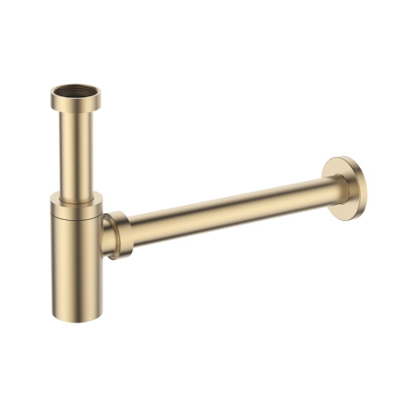 Сифон для умывальника LEDEME L81Y бутылочный, без выпуска, с накидной гайкой 1 1/4" DN32 круглый, золото, металл