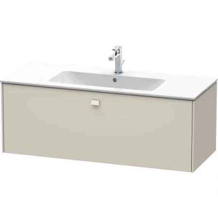 Тумба под раковину Duravit Brioso, 102х47,9х44,2 см, подвесная, 1 выдвижной ящик, ДСП, цвет: серо-коричневый, шкафчик навесной, механизм доводчика, прямоугольная, правая/левая, в ванную комнату