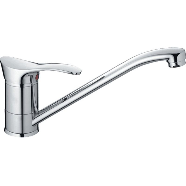 Смеситель для кухни/мойки HAIBA CRON однозахватный, поворотный, длина 221 мм, силумин, цвет хром