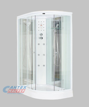Душевая кабина 120х80х220 см Niagara Classic (левая) поддон низкий, ассиметричная, угловая, стекло заднее зеркальное, двери прозрачные, панель белая, с верхним душем, с гидромассажем Душевая кабина 120х80х220 см Niagara Classic (левая) поддон низкий, ассиметричная, угловая, стекло заднее зеркальное, двери прозрачные, панель белая, с верхним душем, с гидромассажем