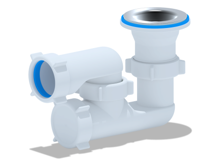 Сифон ANI (Ани-пласт) для душевого поддона 1 1/2"*40 плоский, регулируемый, белый, полипропилен E210