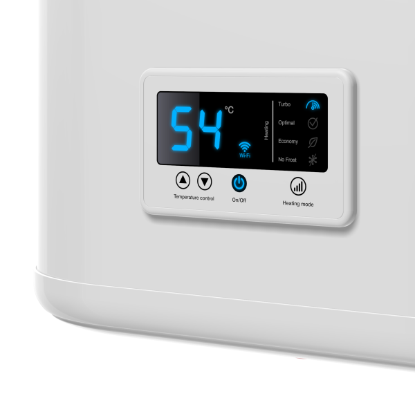 Водонагреватель 80 л Thermex IF 80 V (pro) Wi-Fi электрический, настенный, вертикальный, накопительный тип, 2 квт, 1018х293х510 мм, 230 в, (цвет белый, плоский), с нижней подводкой