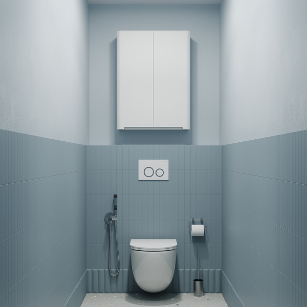 Шкаф IDDIS Edifice 24x60x80 см подвесной, 2 распашные дверцы, цвет белый, в ванную комнату