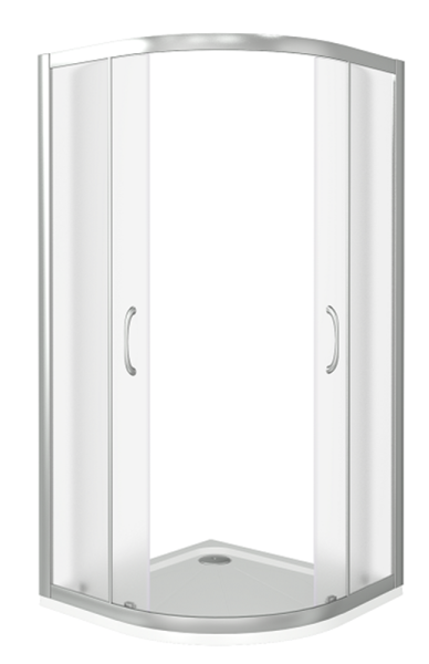Душевое ограждение BAS Latte R-80-G-WE 80х80x185 матовое стекло
