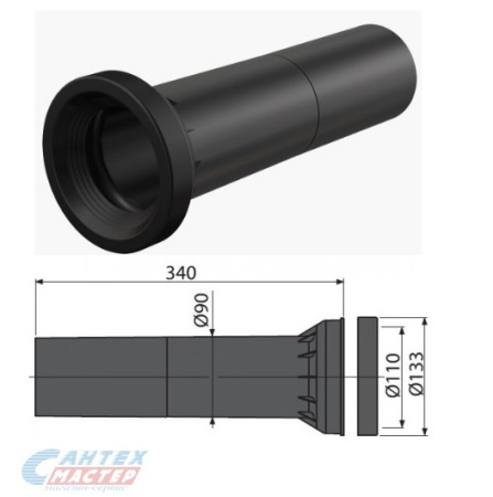 Патрубок для подключения унитаза к стоку Alcaplast M148