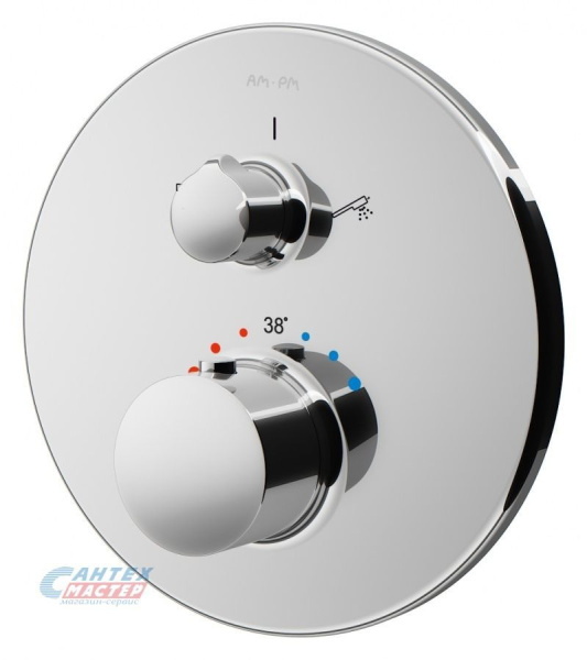 Смеситель для ванны Am.Pm Like термостатный встраиваемый хром F8085500