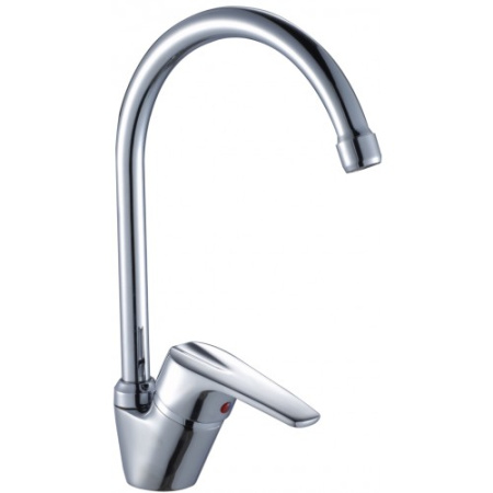 Смеситель для кухни/мойки Rossinka, однорычажный, поворотный, керамический, длина излива 188 мм, латунь, цвет хром