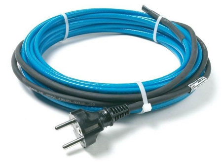 Кабель для водопровода DEVIpipeheat 10 (DPH-10) 2 м, 20 Вт с вилкой, греющий, саморегулирующийся, наружный, внутренний