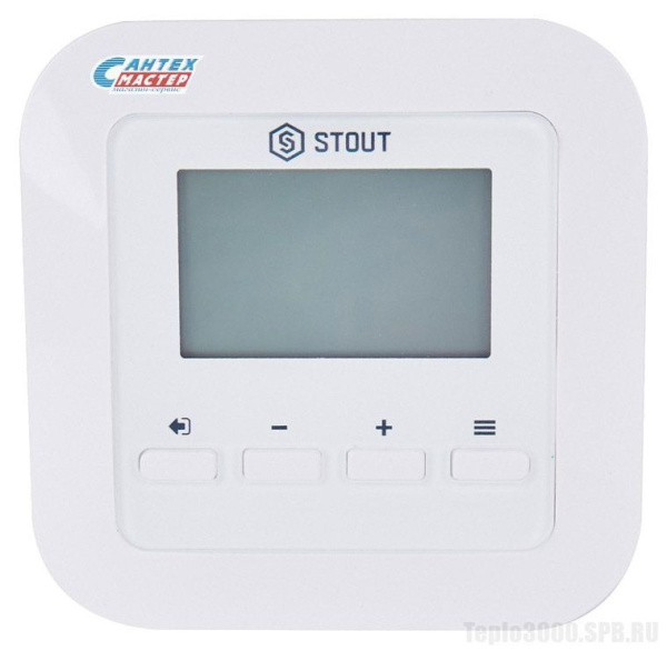 Регулятор WIFI  (терморегулятор) STOUT TECH ST-8s WIFI температурн ,беспроводн (белый) для радиаторн отопления STE-0101-100008