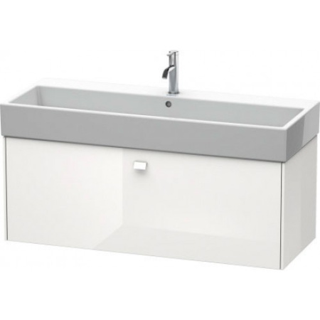 Тумба под раковину Duravit Brioso, 118,4х45,9х44,2 см, подвесная, 1 выдвижной ящик, ДСП, цвет: белый глянец, шкафчик навесной, механизм доводчика, прямоугольная, правая/левая, в ванную комнату