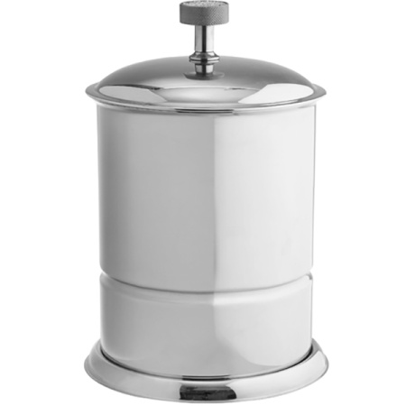 Ведро для мусора Boheme Royal Cristal, с крышкой, напольное, латунь/сталь/стекло, форма округлая, для туалета/ванной/кухни, цвет хром