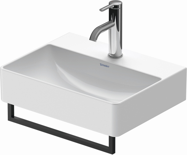 Полотенцедержатель DURAVIT DuraSquare для раковины, одинарный, на раковину, неповоротный, 39,9 см, металлический, форма квадратная, для полотенец, в ванную/туалет, цвет матовый черный, для умывальника