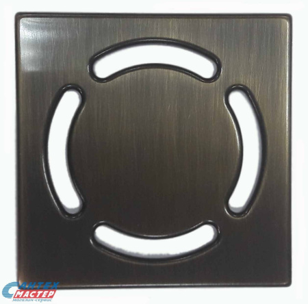 Решетка KLIK-KLAK 115х115, нержавеющая сталь, покрытие "бронза" HL 037Pr.32E