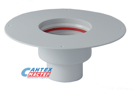 Кровельная воронка Ду110 с плоским фланцем для ПВХ, без листвоуловителя, HL 62P/1-K