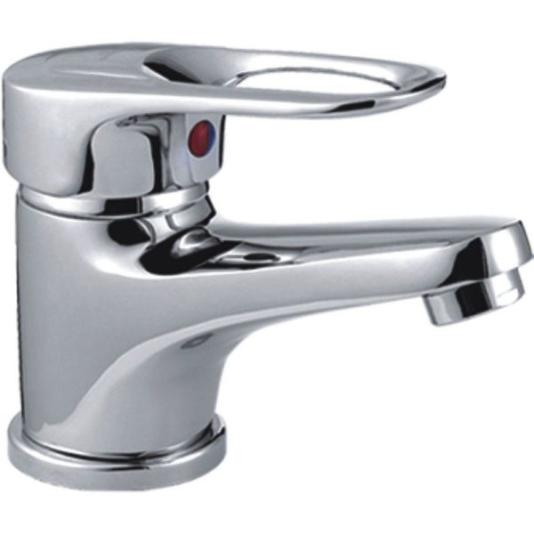 Смеситель для умывальника HAIBA CRON однозахватный, неповоротный, длина 107 мм, силумин, цвет хром