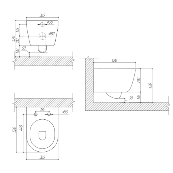Комплект унитаза с инсталляцией Aquatek Поларис (Сет) c сиденьем микролифт, с клавишей смыва (кнопкой, клавишей двойного смыва) хром, комплект крепления
