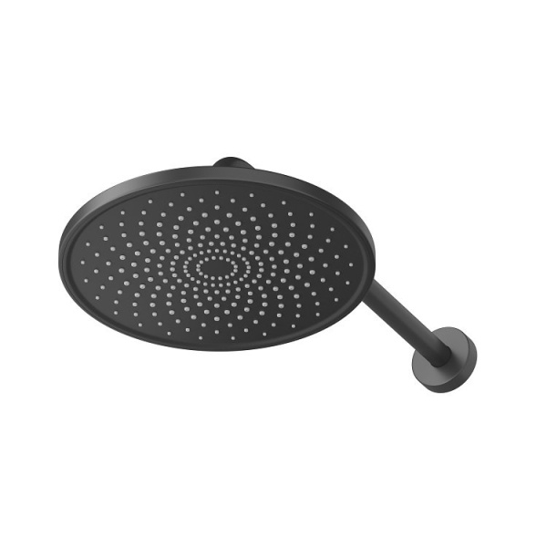 Душевая система Cezares Stylus встраиваемая, цвет черный матовый, комплект: однорычажный смеситель/тропический душ (с верхней лейкой)/лейка/шланг, встраиваемый (скрытый) монтаж