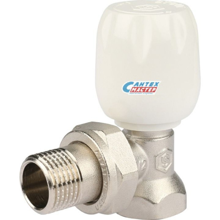 Клапан ручной регулирующий Stout 3/4 внутр/наруж с неподъёмн шпинд, угловой,для радиатора отопления SVRS 1152 000020