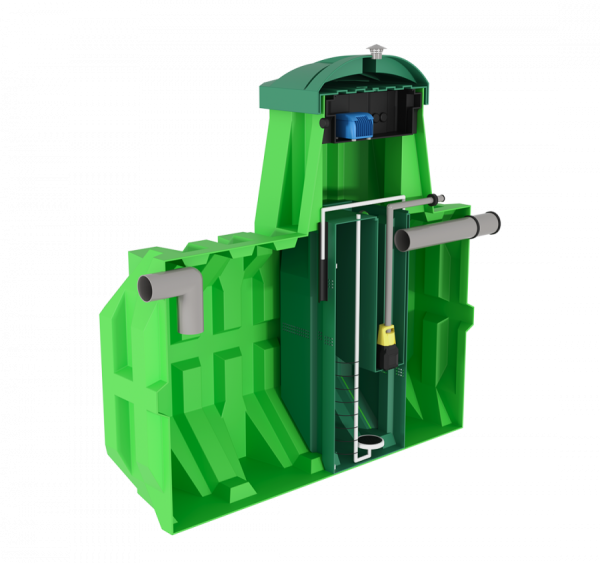 Септик Ergobox 6 (Эргобокс) Компакт станция биологической очистки,для частного дома, дачи (6 чел)