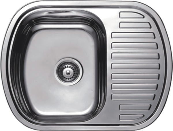 Мойка кухонная HAIBA 63х49 см, сталь микродекор, с правым крылом, встраиваемая, из нержавеющей стали, овальная, цвет хром, без отверстия под смеситель, без слива-перелива, для кухни Мойка кухонная HAIBA 63х49 см, сталь микродекор, с правым крылом, встраиваемая, из нержавеющей стали, овальная, цвет хром, без отверстия под смеситель, без слива-перелива, для кухни
