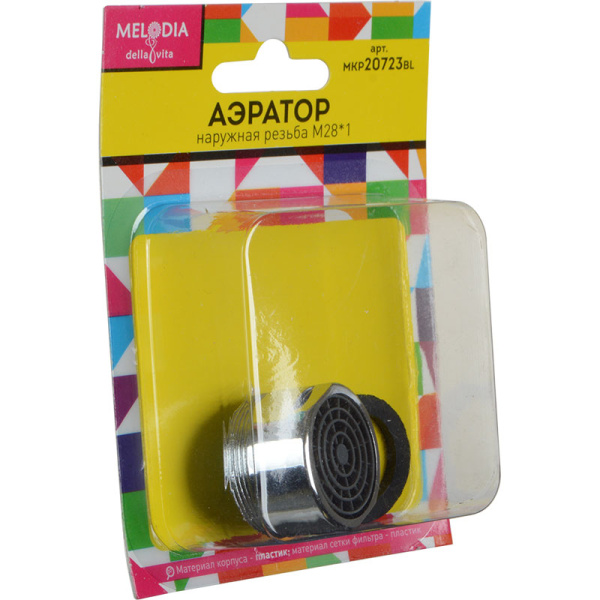 Аэратор Melodia М28*1 нар. пластик , пластиковая сетка MKP20723BL