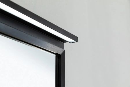 Зеркало Allen Brau Priority 100х75х2 см с подсветкой, прямоугольное, подвесное/настенное, цвет рамы черный браш, для ванной комнаты