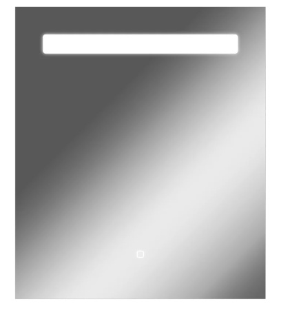 Зеркало Домино Good Light 60, 60х70 см, с LED/ЛЕД-подсветкой, прямоугольное, выключатель сенсорный, для ванны, навесное/подвесное/настенное, дизайнерское