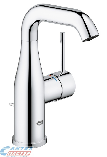 Смеситель для раковины Grohe Eurostyle однорычажный, излив высокий, керамический, латунь, цвет хром, с донным клапаном