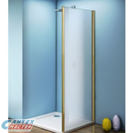 Душевая перегородка BAS Jazz SP-80-G-BR 80х185 матовое стекло в нишу, открывание правое/левое, прозрачное закаленное стекло, раздвизжная, профиль хром, прямоугольная (душевое ограждение без поддона)