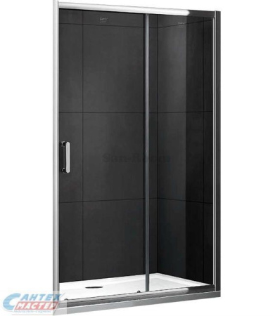 Душевая дверь Gemy Victoria 130х190 прозрачное стекло в нишу, открывание правое/левое, прозрачное закаленное стекло, раздвизжная, профиль хром, прямоугольная (душевое ограждение без поддона)