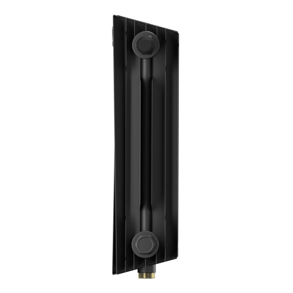 Радиатор отопления Royal Thermo PianoForte 300 Noir Sable VDR80 (12 секций) биметаллический, нижнее, правое подключение, для квартиры, дома, водяные, мощность 1476 Вт, настенный, батарея, черный